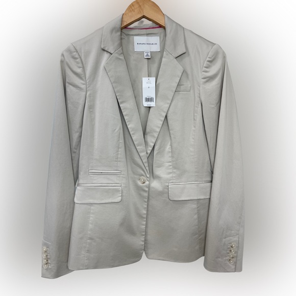 Banana Republic Cream Blazer, Women Size 8 - Picture 1 of 2